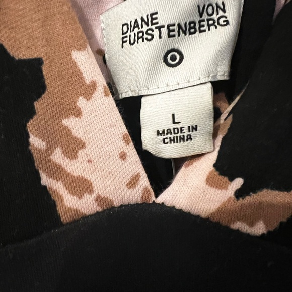 DFV Diane Von Furstenberg Target Women's Halter Leopard Neutral Jumpsuit Size L - Picture 6 of 9